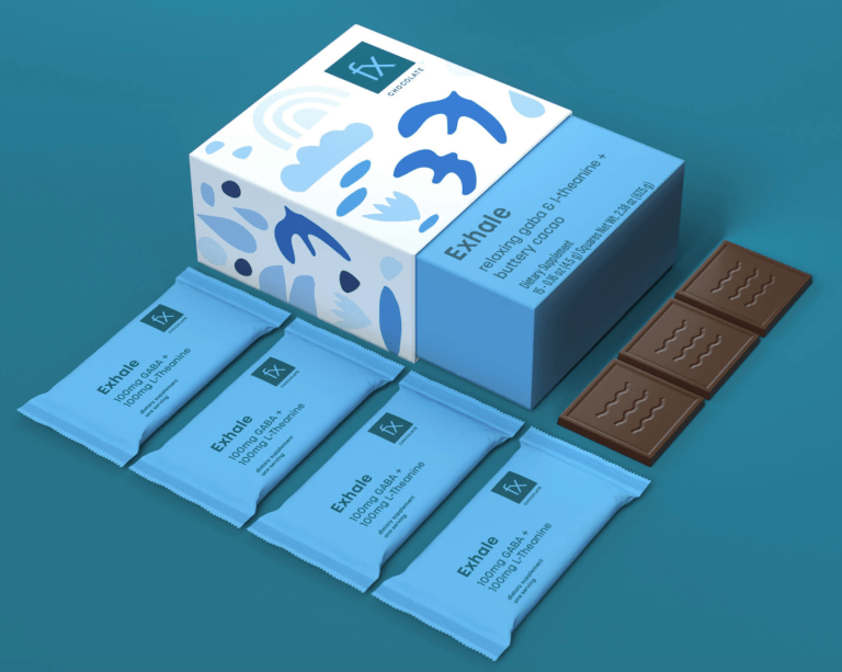  a box of chocolate on a blue background