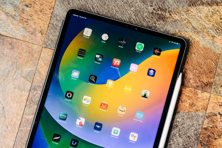 Apple 10th gen ipad pro on tiles